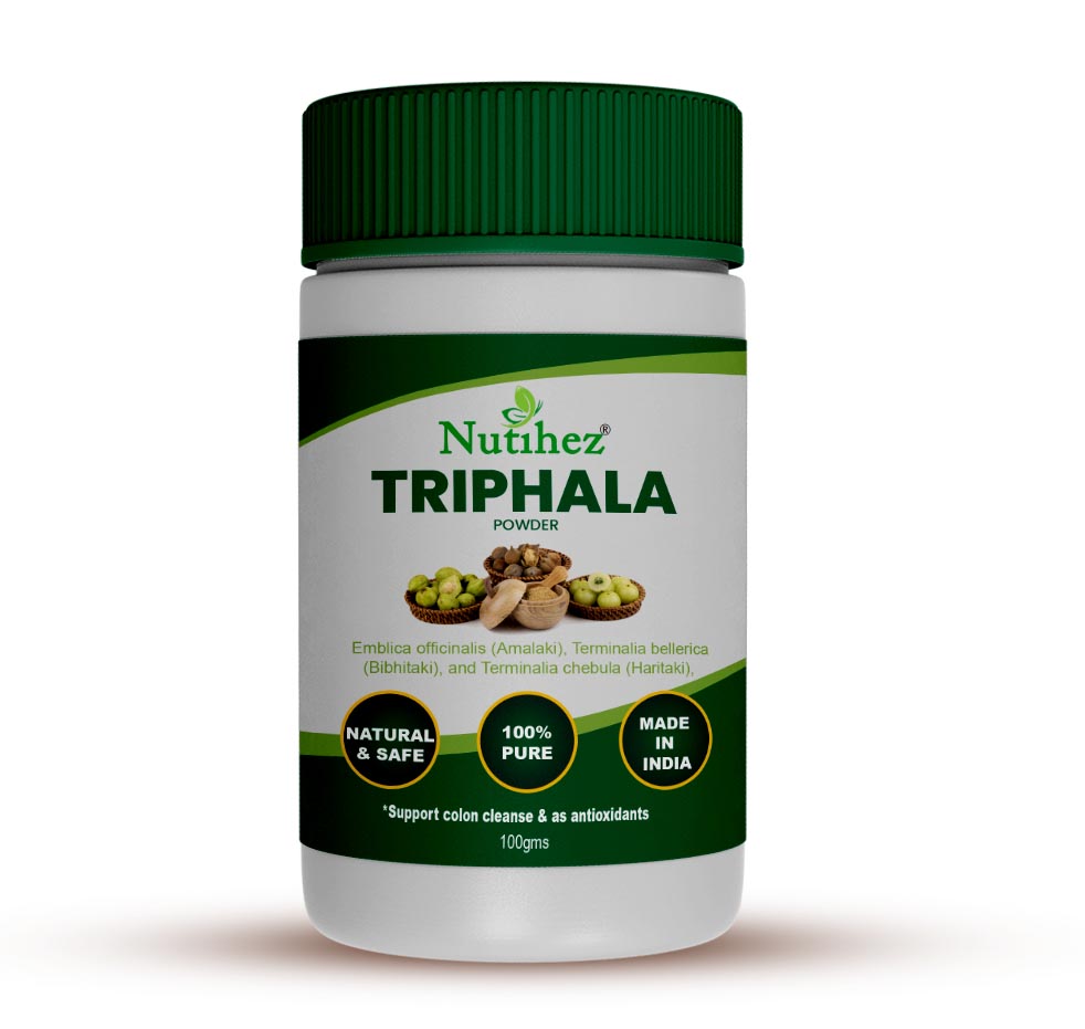 Nutihez Triphala Powder – Three-Fruit Herbal Blend